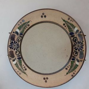 Vintage Netzi Pottery Sandstone Tonala Plate Floral Collectors